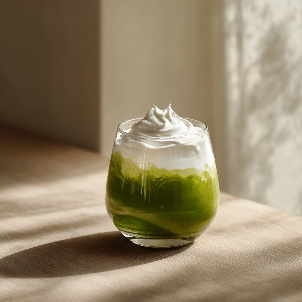 Matcha Einspänner – Creamy, Energizing, and Healthy Layered Drink 1 Matcha einspänner drink with whipped cream