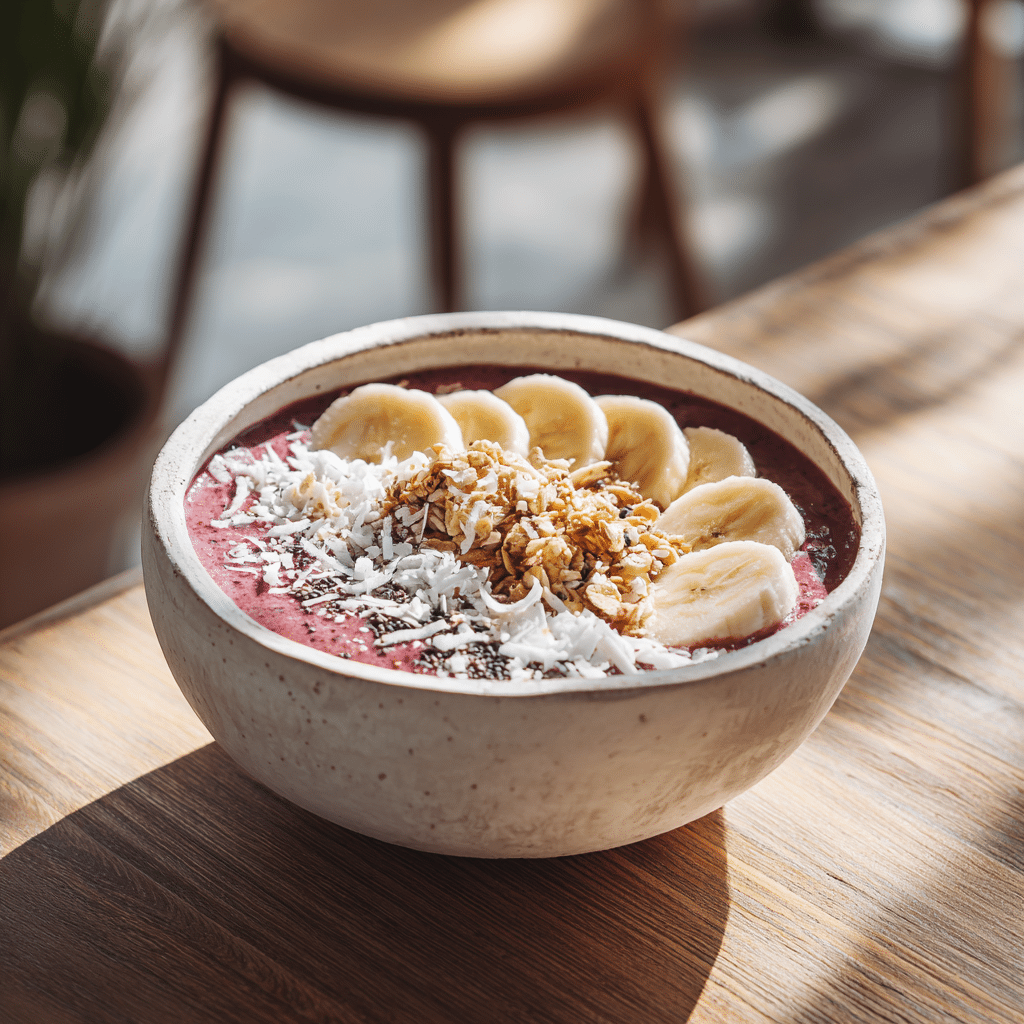 Acai Smoothie Recipe That Tastes Like a Tropical Dream 4 u1471415212 Acai smoothie bowl topped with coconut flakes ban 925d6777 829e 491a 8290 00fd9a3089b4 3