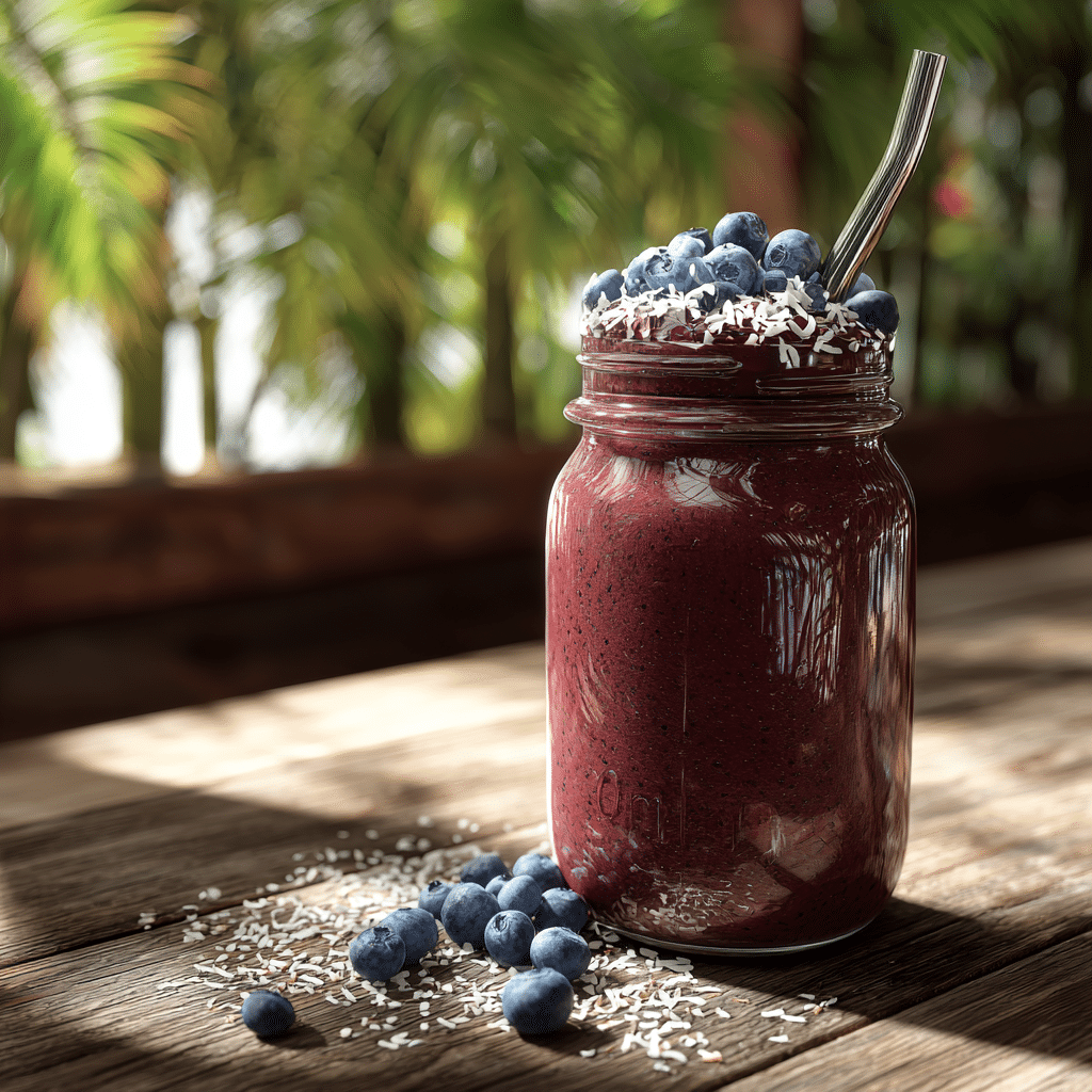 Acai Smoothie Recipe That Tastes Like a Tropical Dream 1 Acai smoothie recipe with fresh toppings