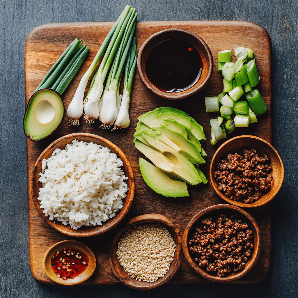 Hot Honey Ground Beef Bowl – Quick, Bold, and Balanced 10 u1471415212 Flat lay of fresh ingredients for hot honey groun 92f1f985 0a74 4e18 bf4f 83a740c4a5a7 0 1