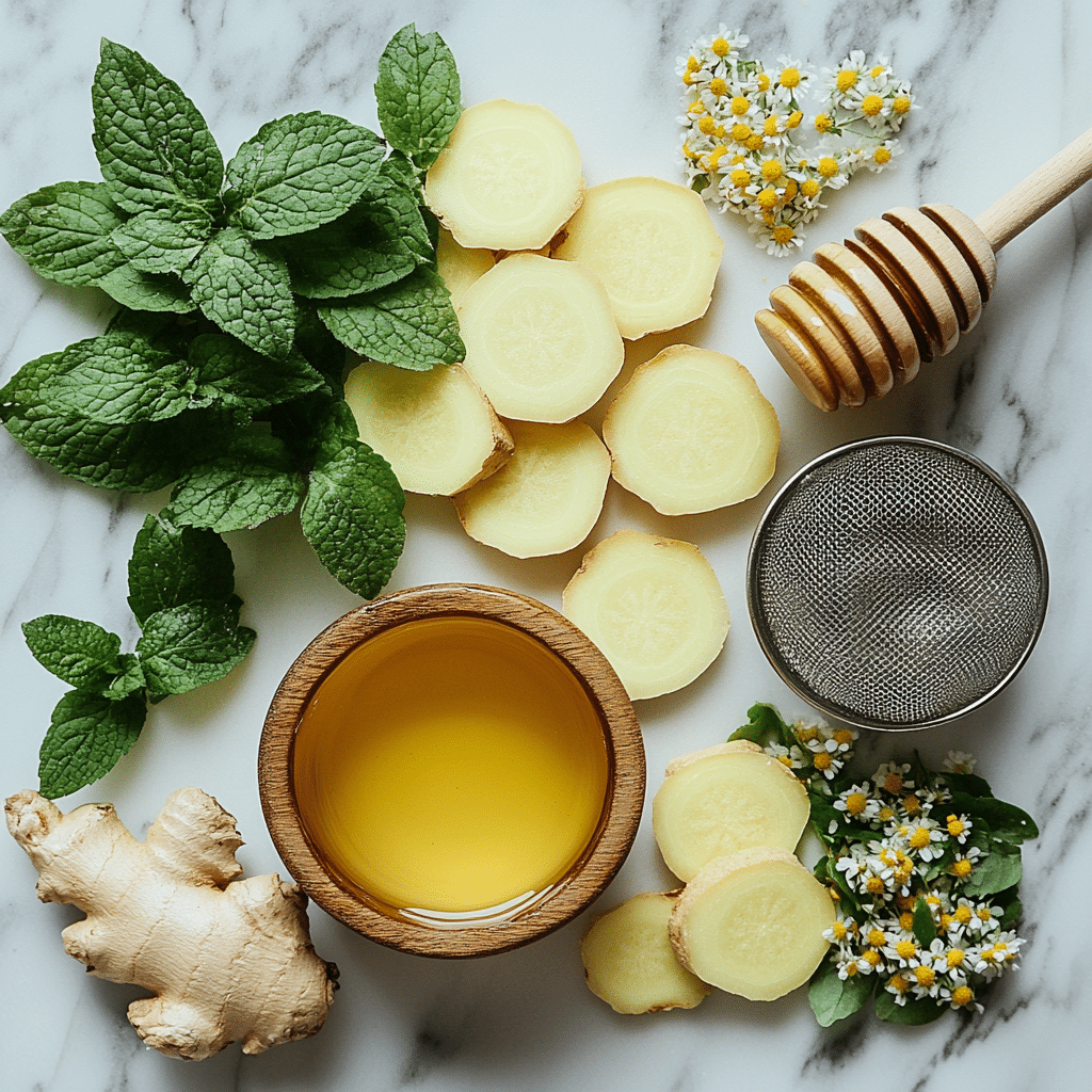 How to Make Lemon Balm: Naturally Calm Stress, Cravings & Digestion 2 u1471415212 Flat lay of fresh lemon balm ginger honey and a t 4eda7949 7ed6 45a1 9de8 4c0e744c680c 0