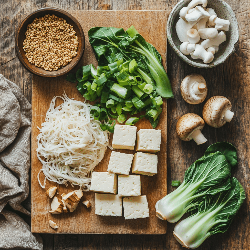Japanese Mounjaro Recipe – A Delicious Way to Stay on Track 10 u1471415212 Flat lay of ingredients tofu konjac noodles miso 6a372575 80f8 4ab7 82f6 94200a29fc00 3
