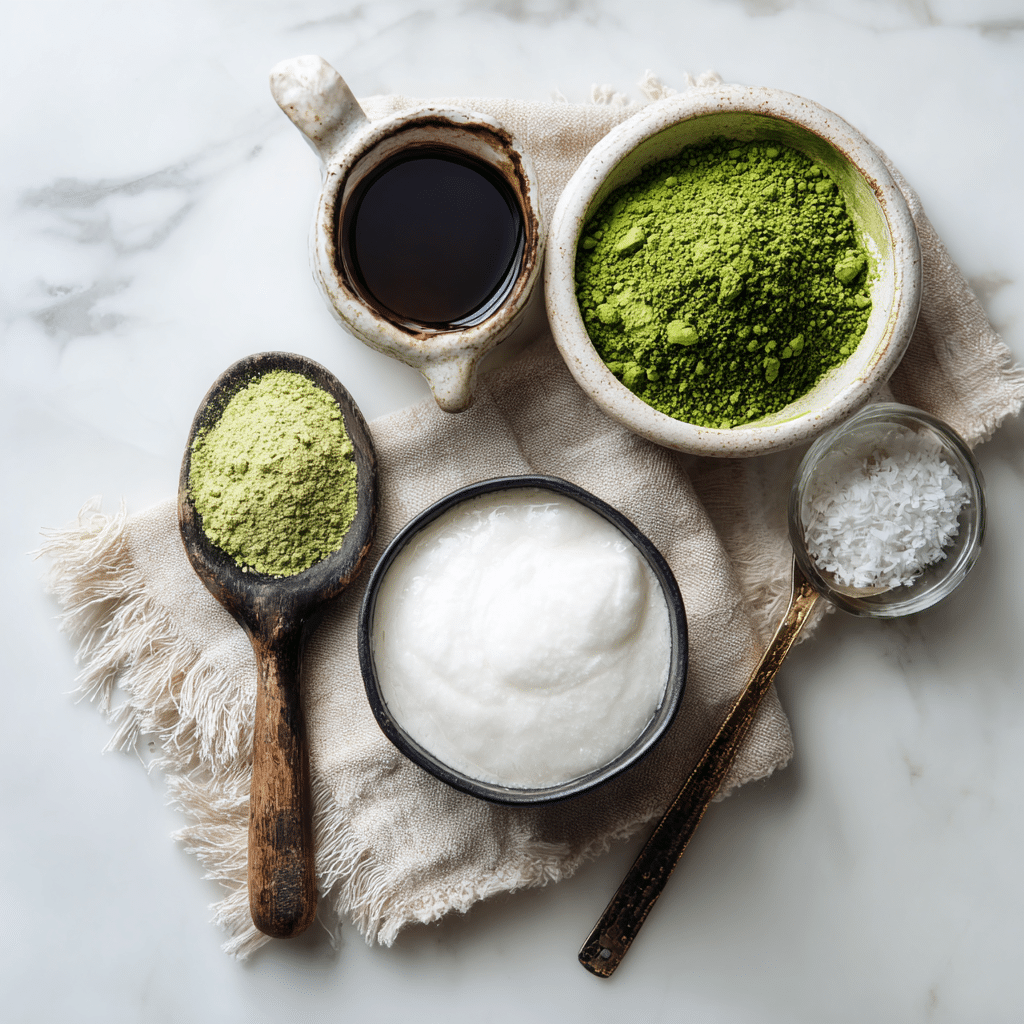 Matcha Einspänner – Creamy, Energizing, and Healthy Layered Drink 14 u1471415212 Flat lay of matcha powder almond milk coconut cre ddaadc54 fb14 4188 983f 2953217dcee8 0