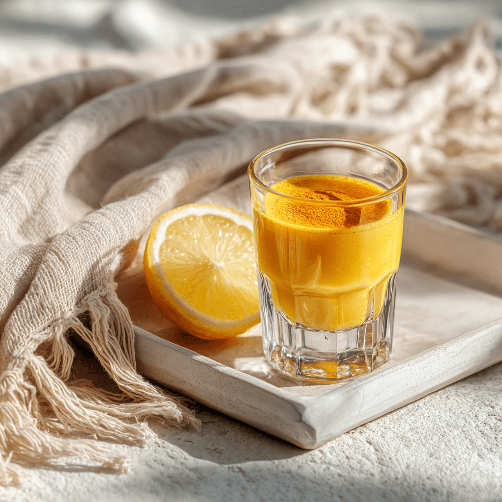 Turmeric Powder Shot Recipe – Simple, Powerful, and Incredibly Healthy 12 u1471415212 Glass turmeric shot on a small white tray with le 33afdf36 e49b 472a a12e f2f839741f24 0