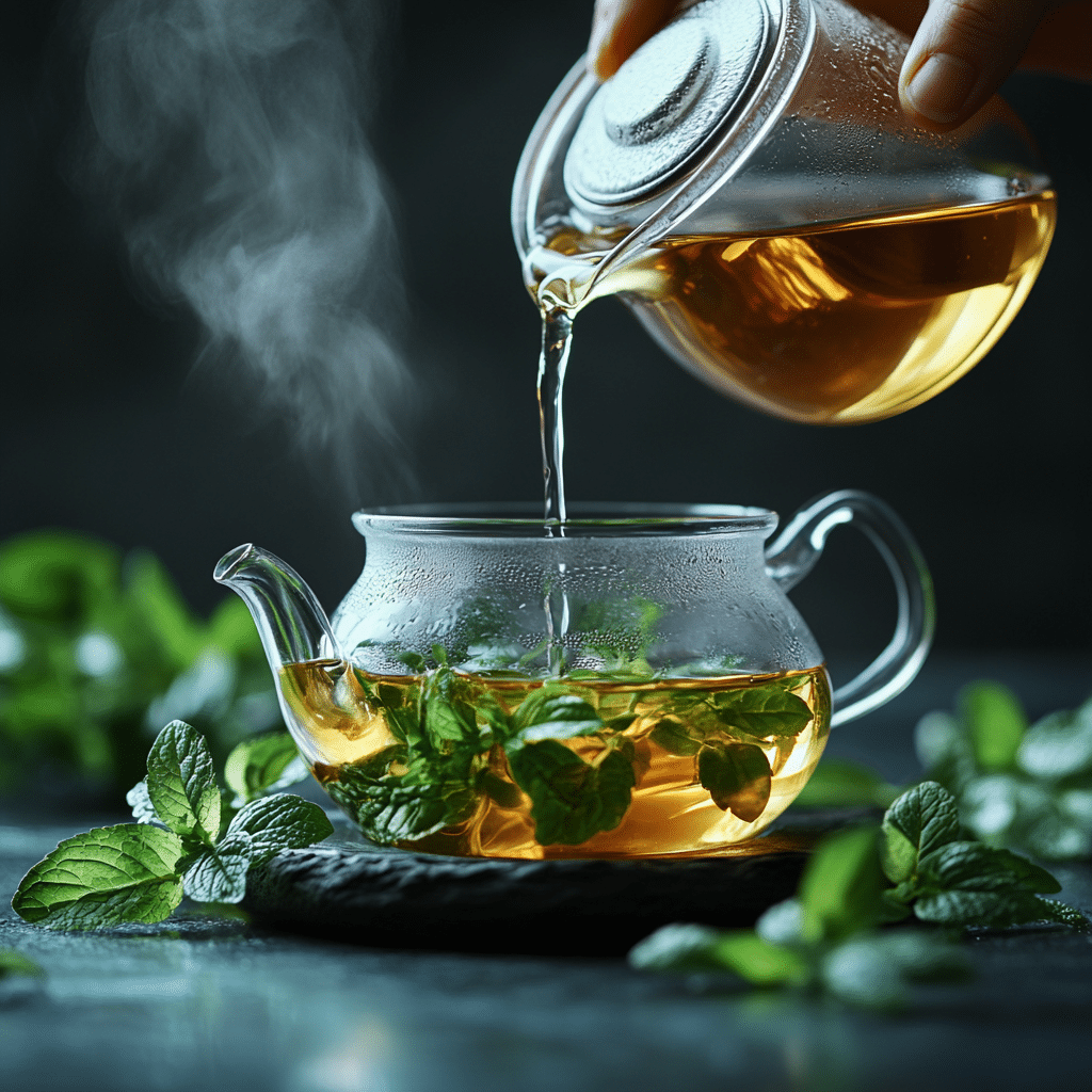 How to Make Lemon Balm: Naturally Calm Stress, Cravings & Digestion 3 u1471415212 Hand pouring hot water into a glass teapot filled 455a872e a5b5 4d6b adc6 00d44bdc5469 0