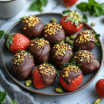 Dubai Chocolate Strawberries – Luxurious, Healthy, and Easy to Make 9 Served Dubai chocolate strawberries