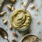 Pistachio Butter – Creamy, Healthy, and Irresistibly Homemade 26 Pistachio butter recipe visual with ingredients