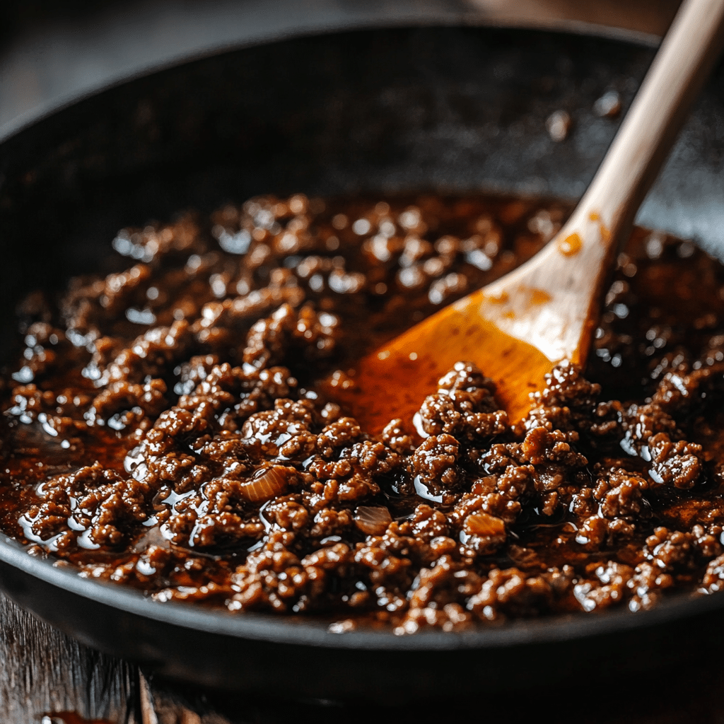 Hot Honey Ground Beef Bowl – Quick, Bold, and Balanced 12 u1471415212 Sticky glazed ground beef simmering in skillet wi 58ff37c4 ac73 49ec 8a49 35c1c2aa622b 2