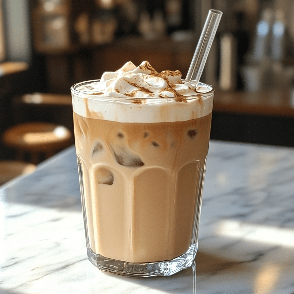White Mocha Iced Coffee: Make This Creamy Café Favorite at Home 1 White mocha iced coffee with cream swirl