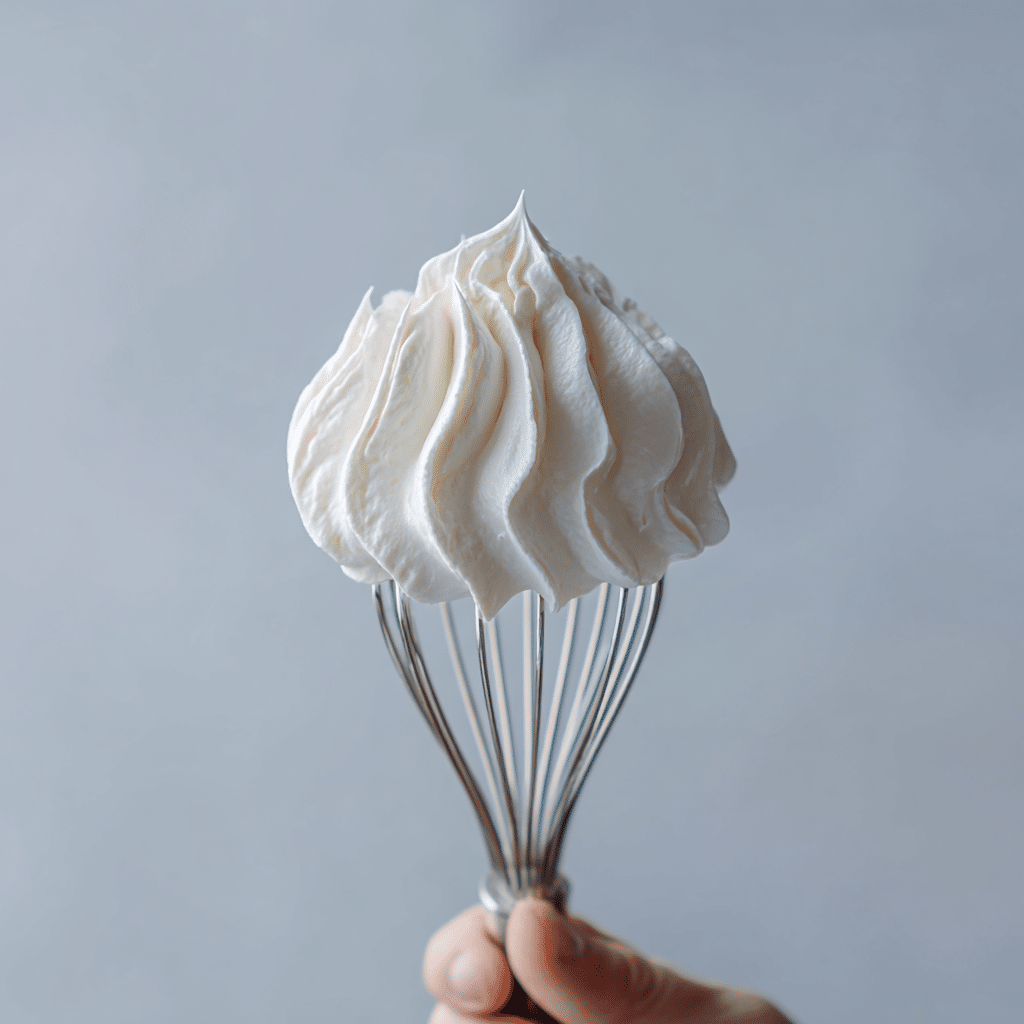Matcha Einspänner – Creamy, Energizing, and Healthy Layered Drink 17 u1471415212 a whisk held upright with soft peaks of whipped c 6548c0b8 1138 434b addd b006562180f2 3