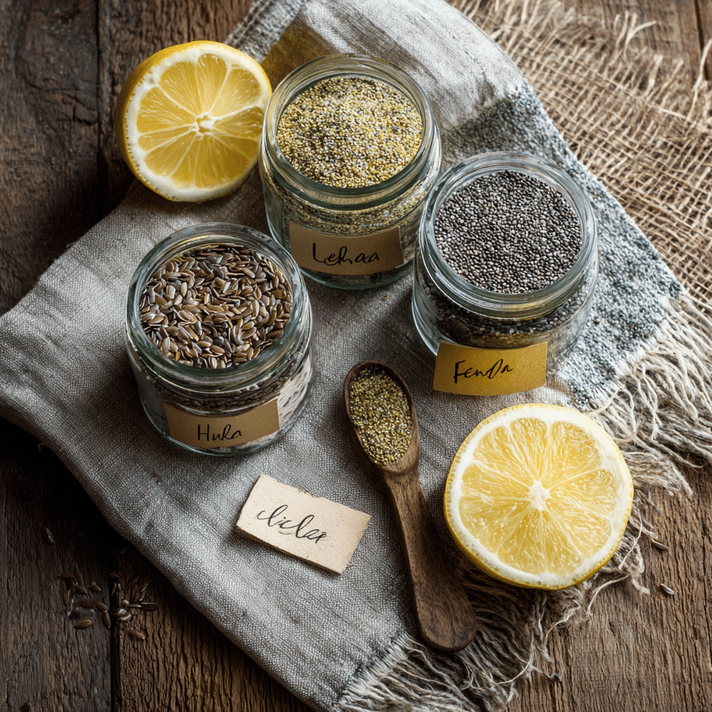 Bariatric Seed Recipe for Weight Loss: Natural, Simple & Proven 10 u1471415212 clean flat lay of measured chia flax fennel seeds ae8fc412 a4d5 442c 99a3 03b134c7db62 2