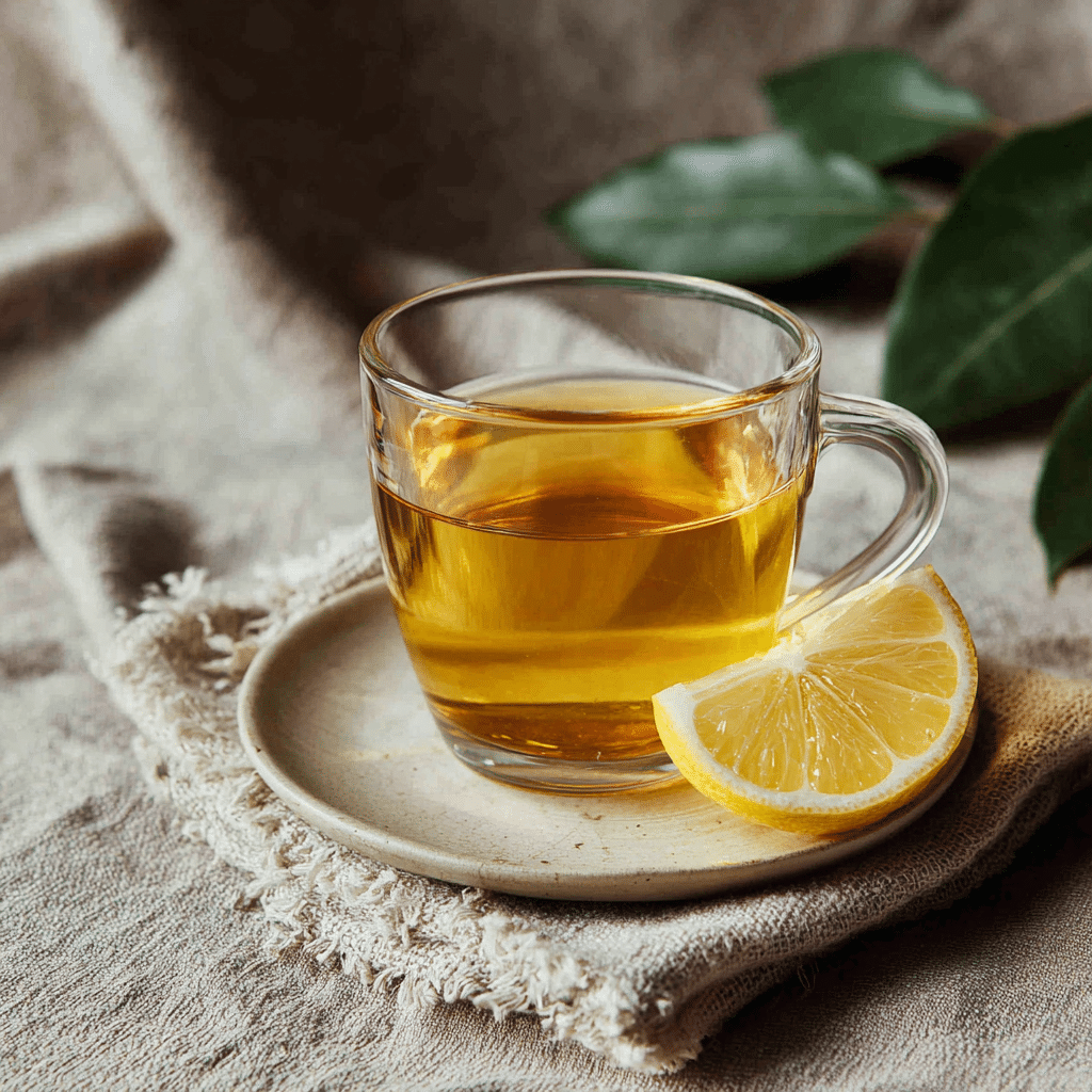 Bariatric Tea Recipe That Calms Cravings and Supports Weight Loss Naturally 12 u1471415212 clear mug of golden herbal tea on a small plate s d837d4d8 6482 4e0b 80cd 722d471b2432 1