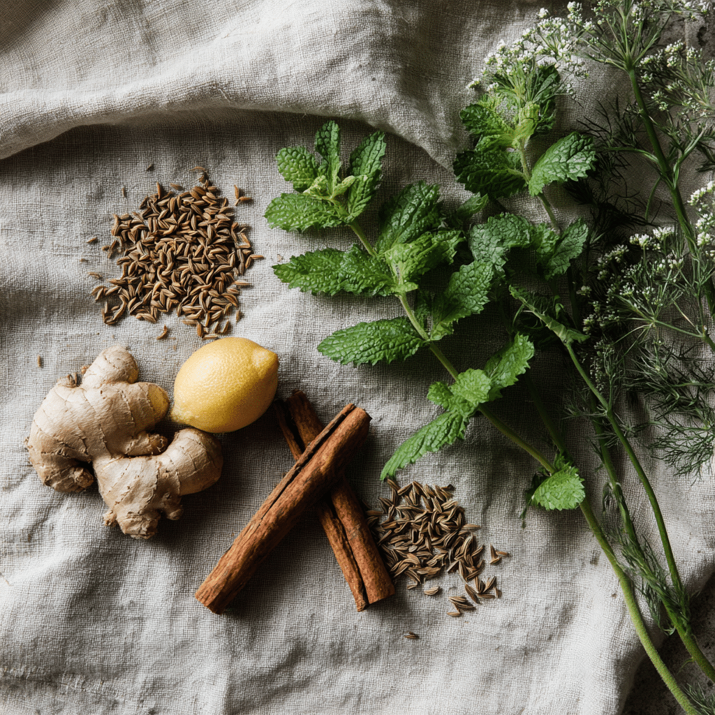 Bariatric Tea Recipe That Calms Cravings and Supports Weight Loss Naturally 10 u1471415212 flat lay of lemon balm fresh ginger fennel seeds c457ccbb 3d19 4d70 9241 de22a41bf4aa 1