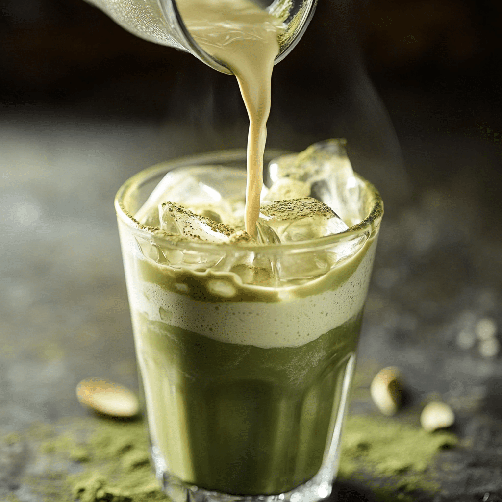 Iced Matcha Latte Recipe: Creamy, Healthy, and Ready in 5 Minutes 4 u1471415212 matcha being poured into glass with ice and almon 66f16ff5 5698 4acd 8f50 e32ef8b23513 1