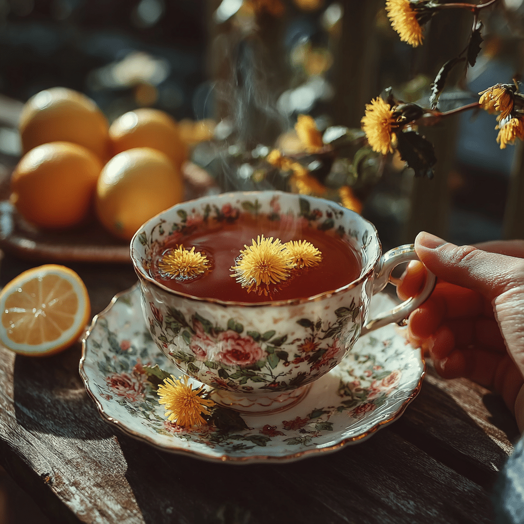 Dandelion Tea Recipe – Natural Wellness in Every Cup 5 u1471415212 A hand holding a steaming cup of dandelion tea ov 4494890b 38b4 47c0 bd5a 026aa0ba775c 1
