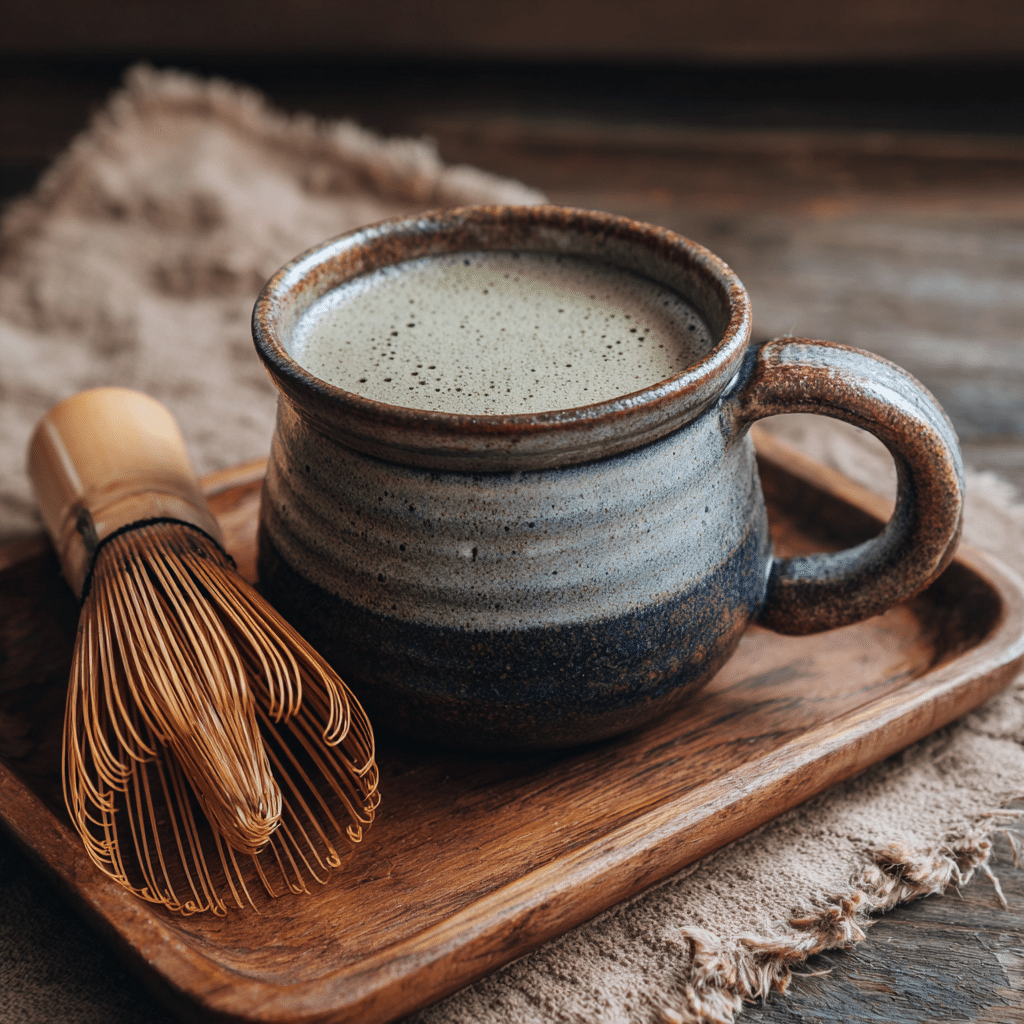Hojicha Latte Recipe – A Cozy, Creamy Japanese Tea Drink 1 Hojicha latte in traditional Japanese mug