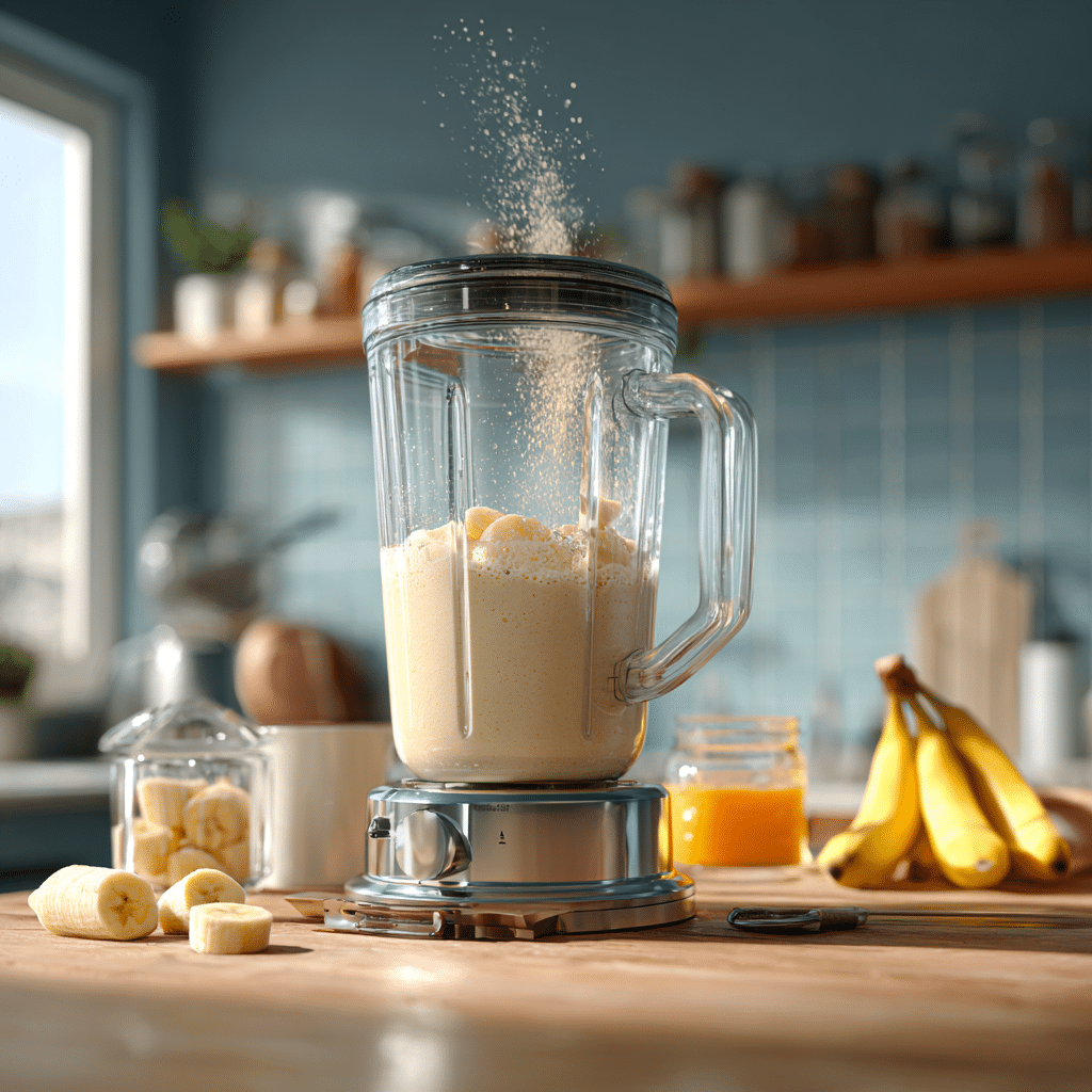 Banana Smoothie Recipe for Weight-Loss: Easy, Tasty, and Effective 5 u1471415212 Blender mid blend with banana smoothie in motion 66911d3d aa0a 4d3e 9838 aefaab7432cd 2