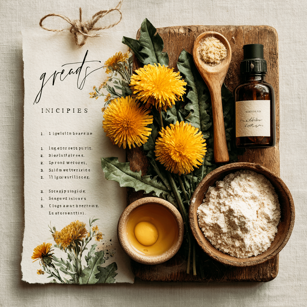 Dandelion Tea Recipe – Natural Wellness in Every Cup 2 Dandelion tea recipe card summary