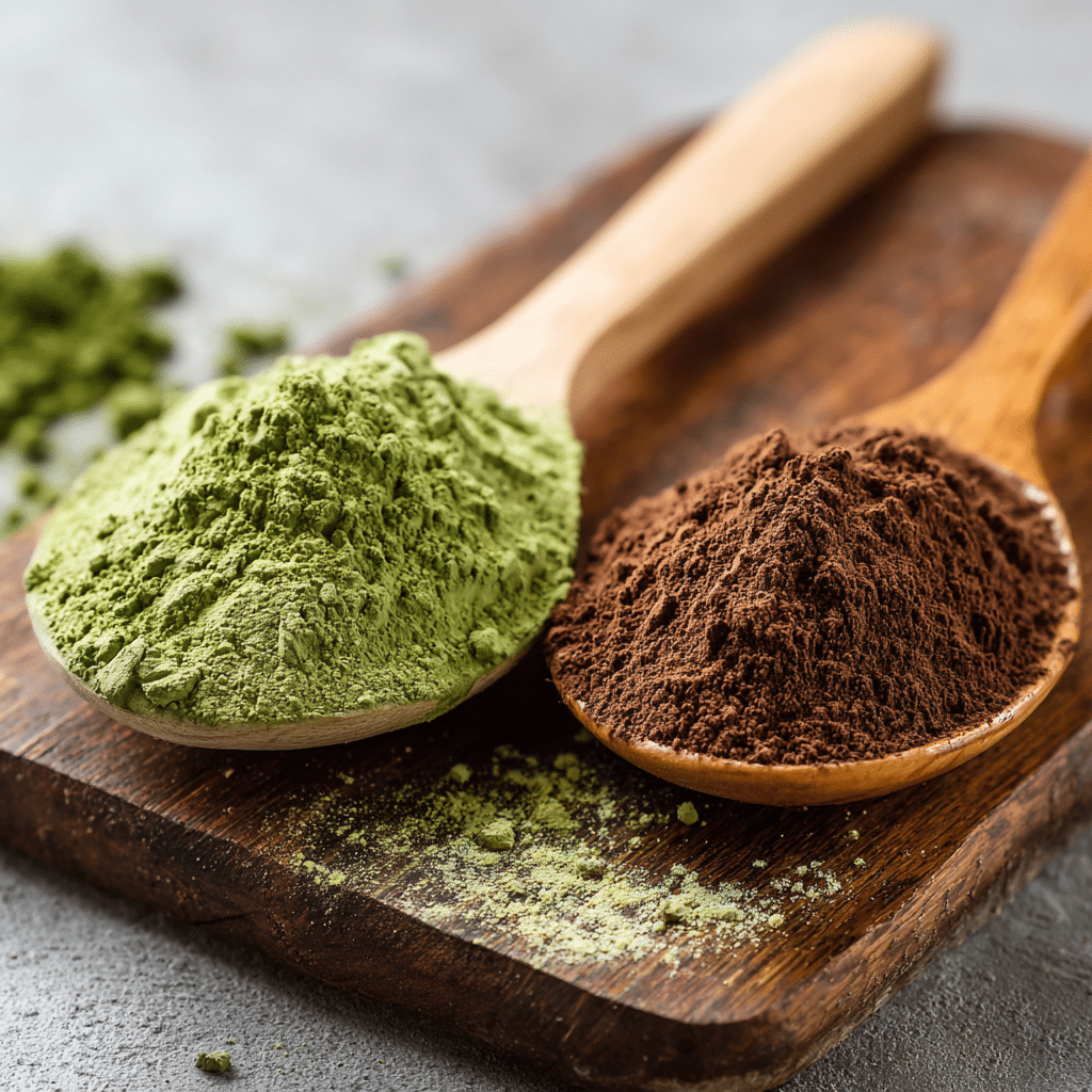 Hojicha Latte vs Matcha – Delicious Energy or Relaxing Comfort? 4 u1471415212 Close up of powdered matcha and hojicha side by s 8987c9d7 9318 434e 8292 b5aef241ab3b 1