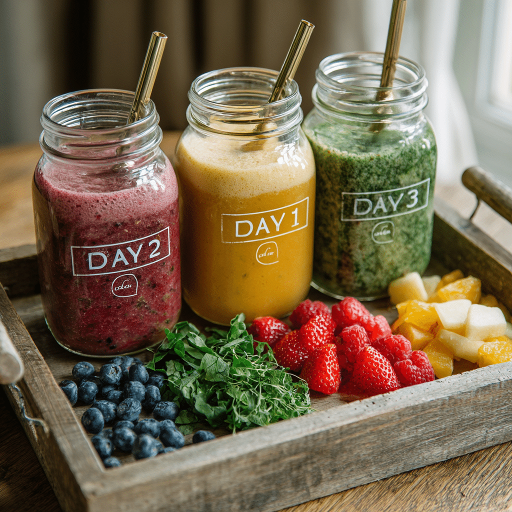 3 Day Detox Weight Loss Smoothie — Fast, Healthy Reset 4 u1471415212 Detox smoothies in three glass jars with straws o 21361a3a 7628 44fa bca5 5e3d582ecc42 2