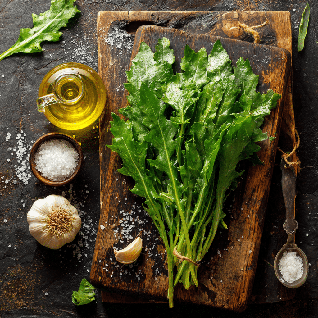 Dandelion Greens Recipe: Savory, Healthy Side Dish Made Simple 3 u1471415212 Fresh wild dandelion greens on a chopping board n 8f8d9098 7ca3 4950 8300 fb0a1e6e5bbd 2