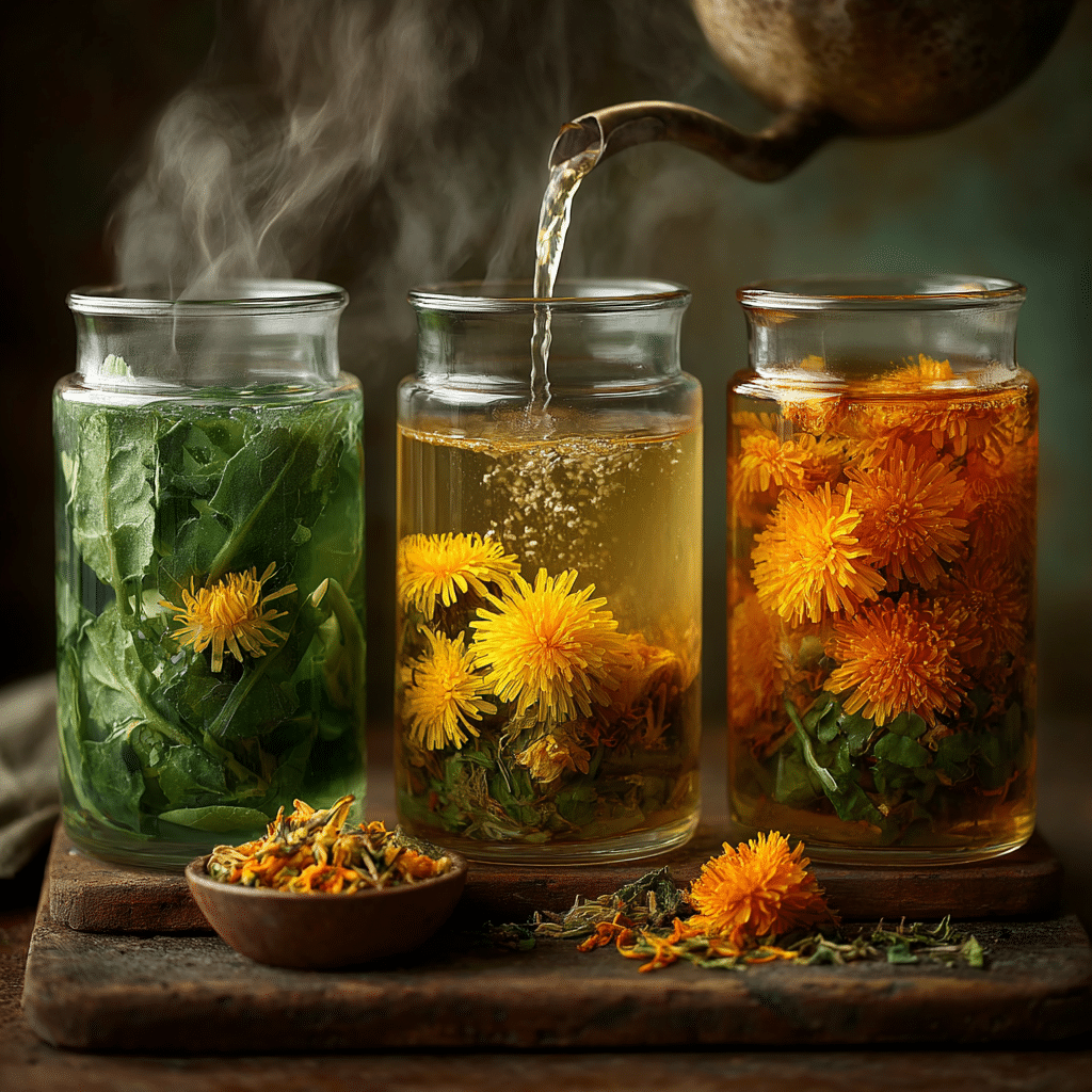 Dandelion Tea Recipe – Natural Wellness in Every Cup 4 u1471415212 Series of 3 images Boiling water in a steel kettl 5830ae4f 8fbf 4865 94fe b62785512ef1 2